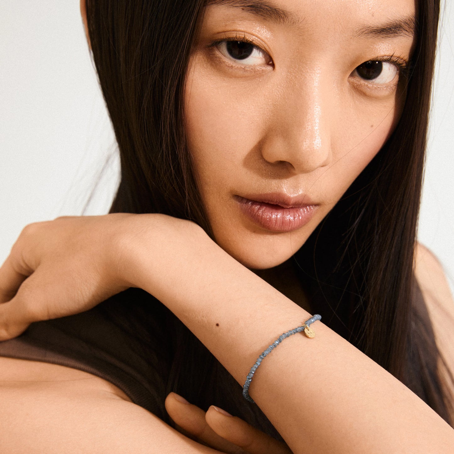 Armbånd INDIE Blå, gullbelagt