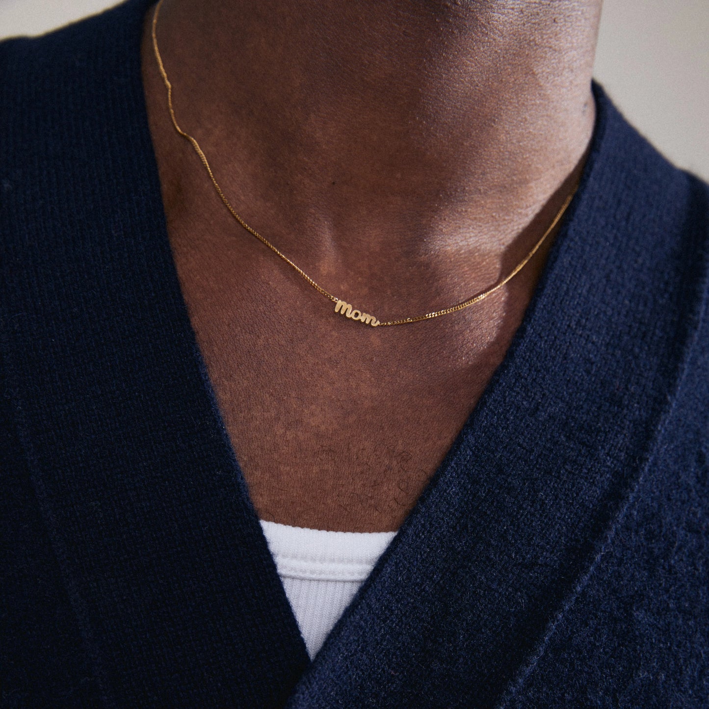 Halssmykke MOM gullbelagt