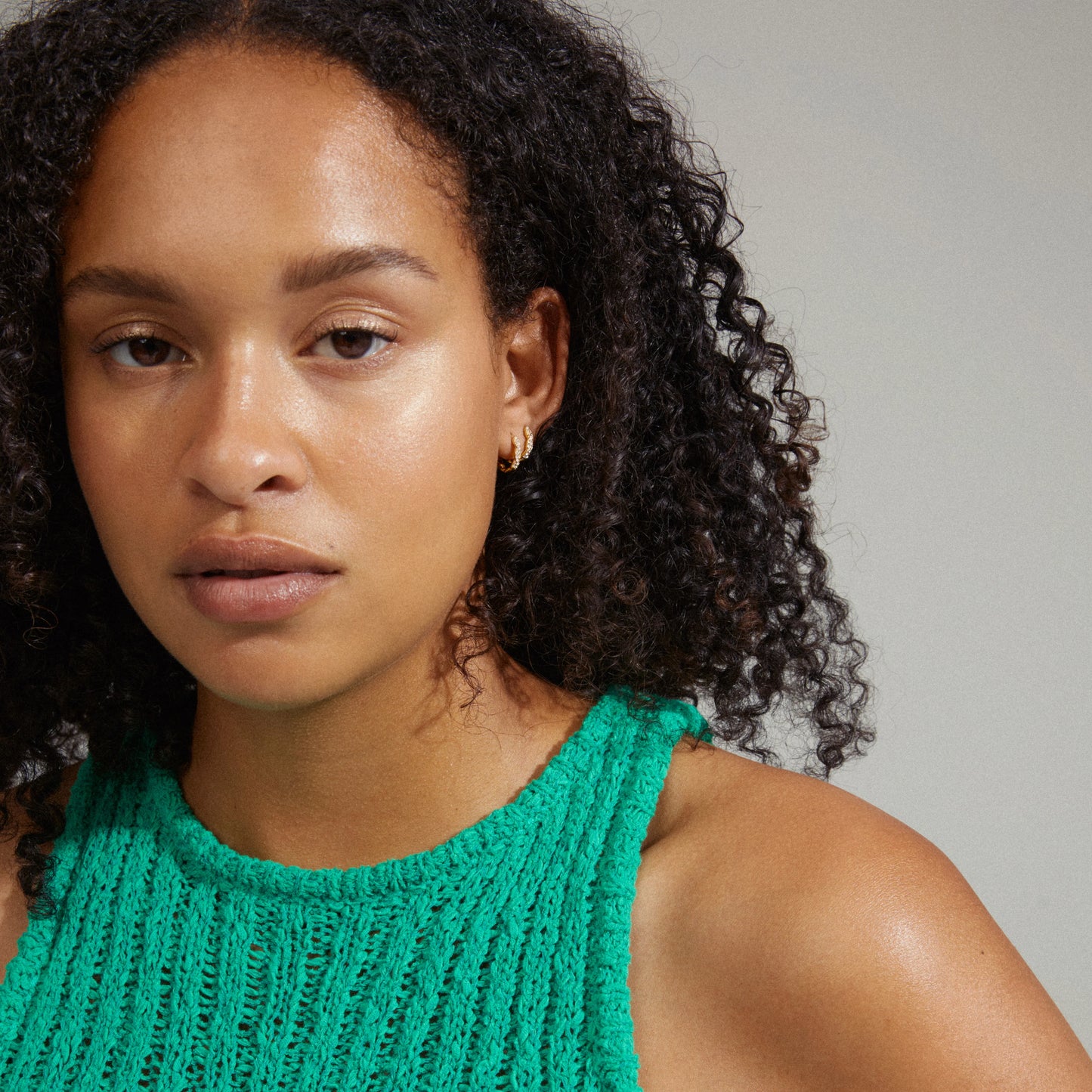 Øredobber EZO twirl hoops gullbelagt