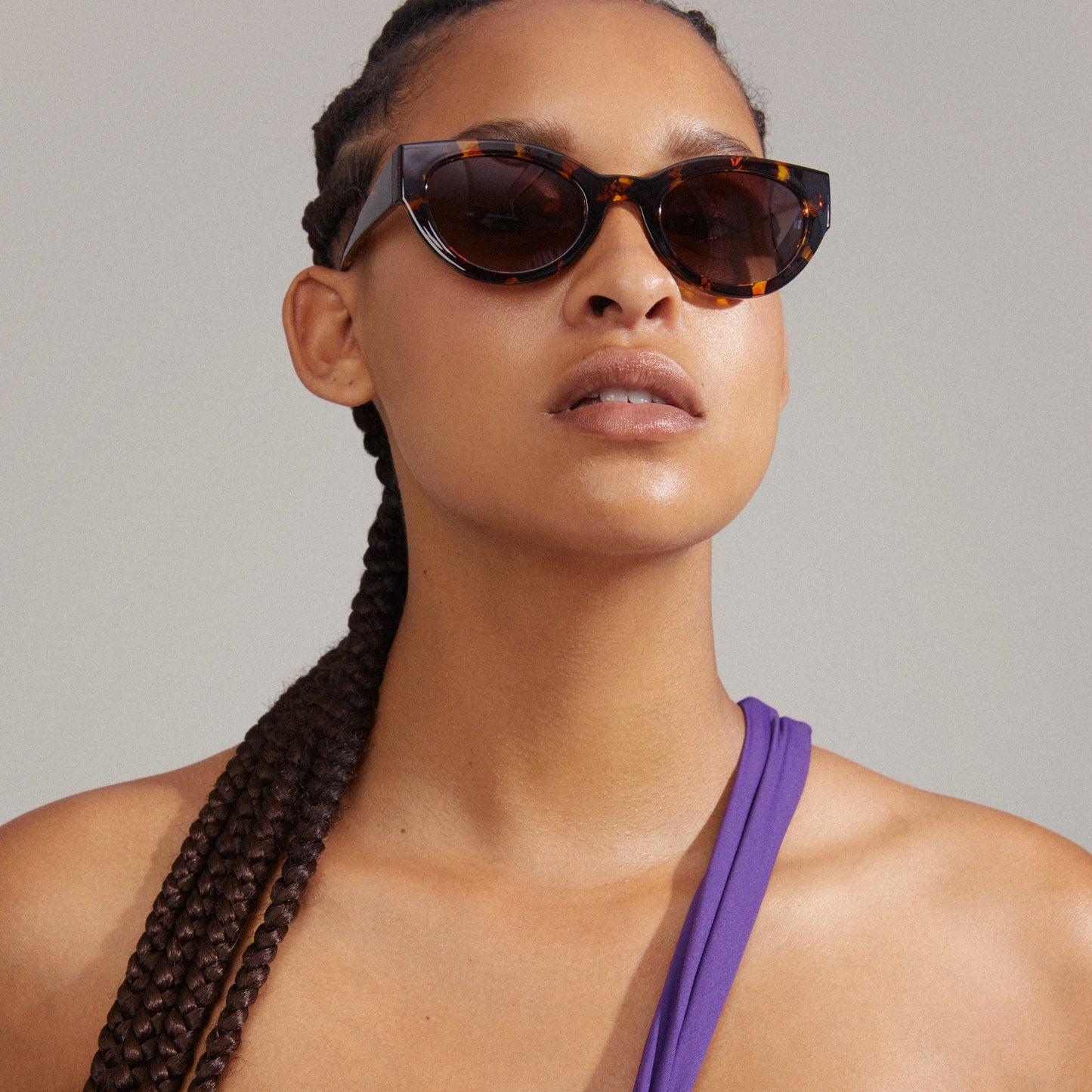 Solbriller JUNA Cat-eye, brun