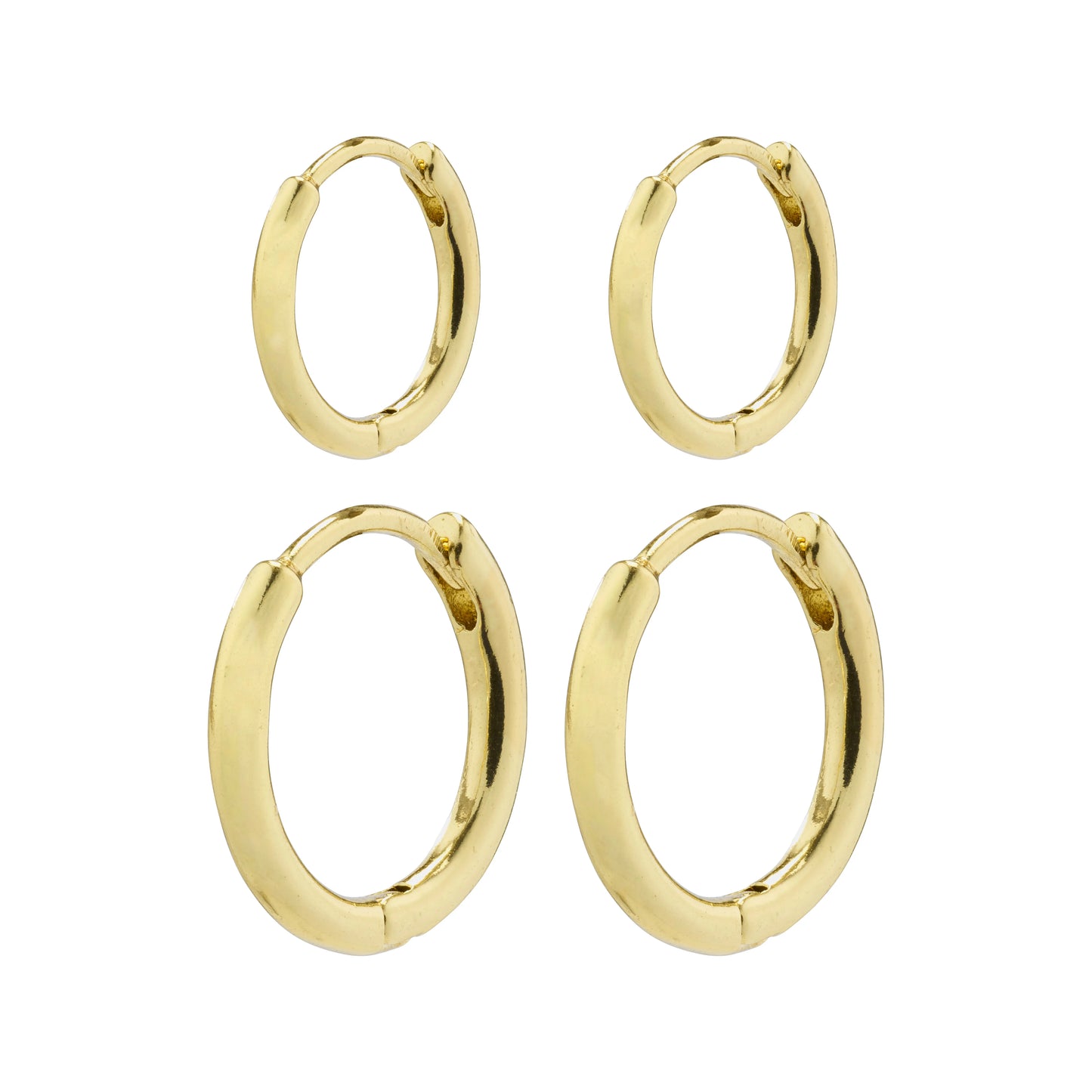 Øredobber ARIELLA hoops 2-i-1 sett, gullbelagt