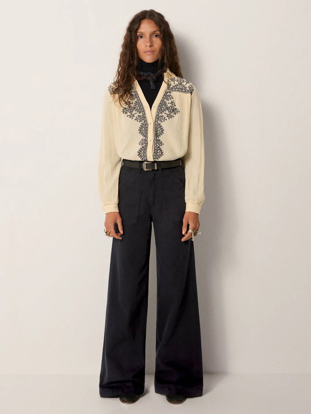 Bluse Amrit - Navy Blue