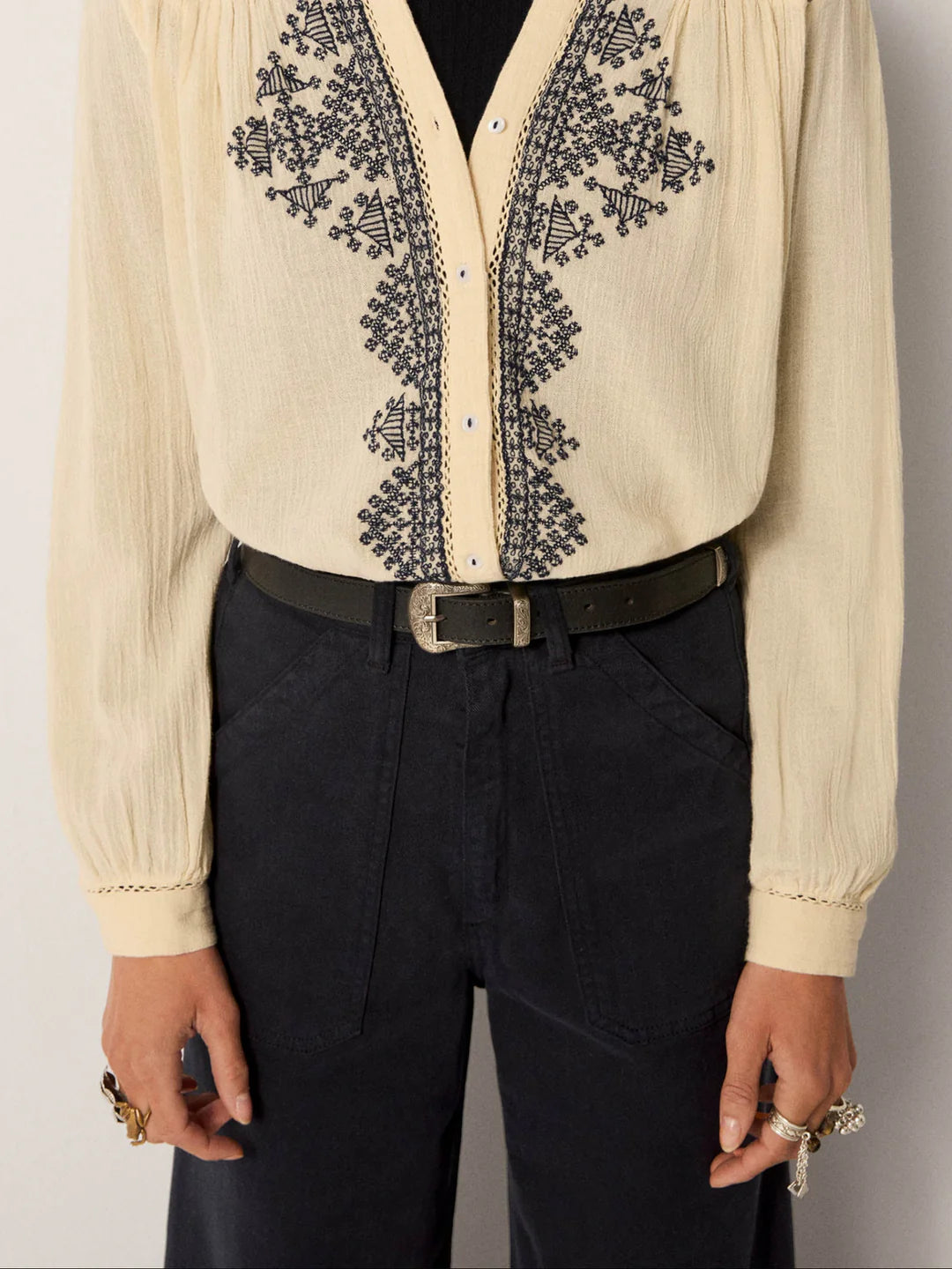 Bluse Amrit - Navy Blue