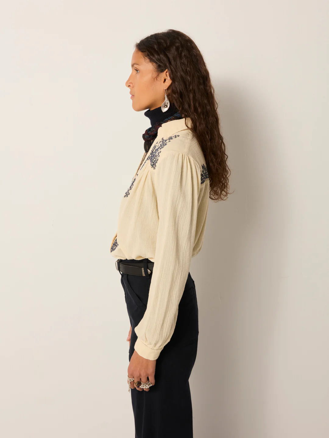 Bluse Amrit - Navy Blue