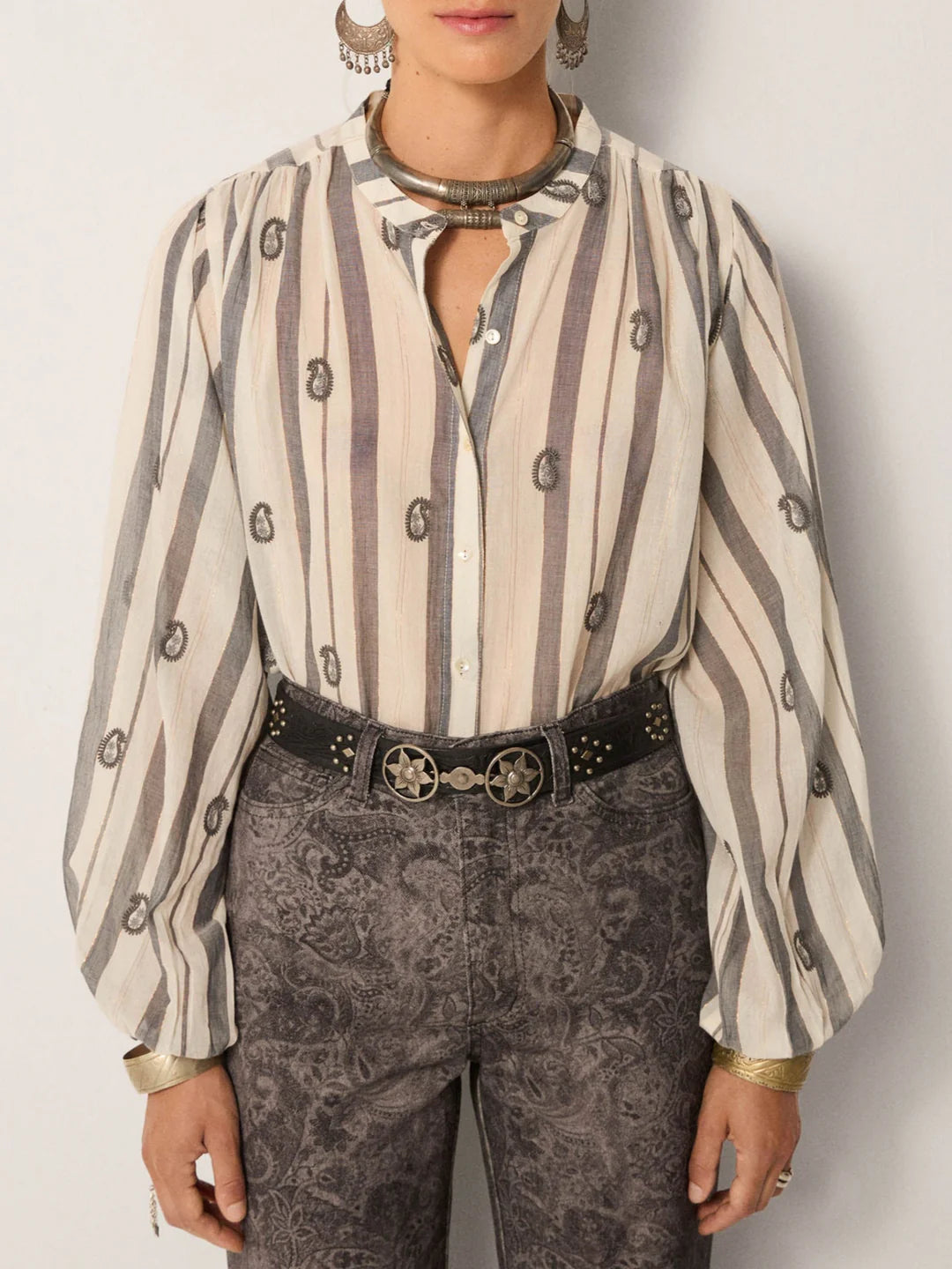 Bluse Perla - Ivory Paisley