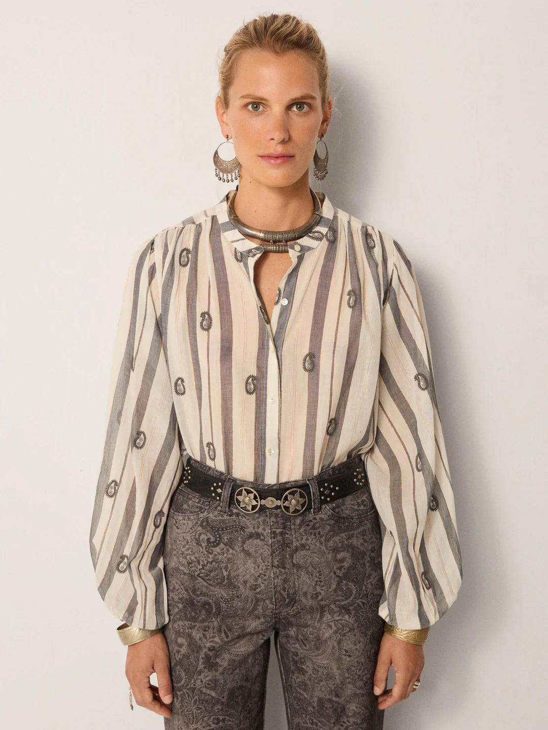 Bluse Perla - Ivory Paisley