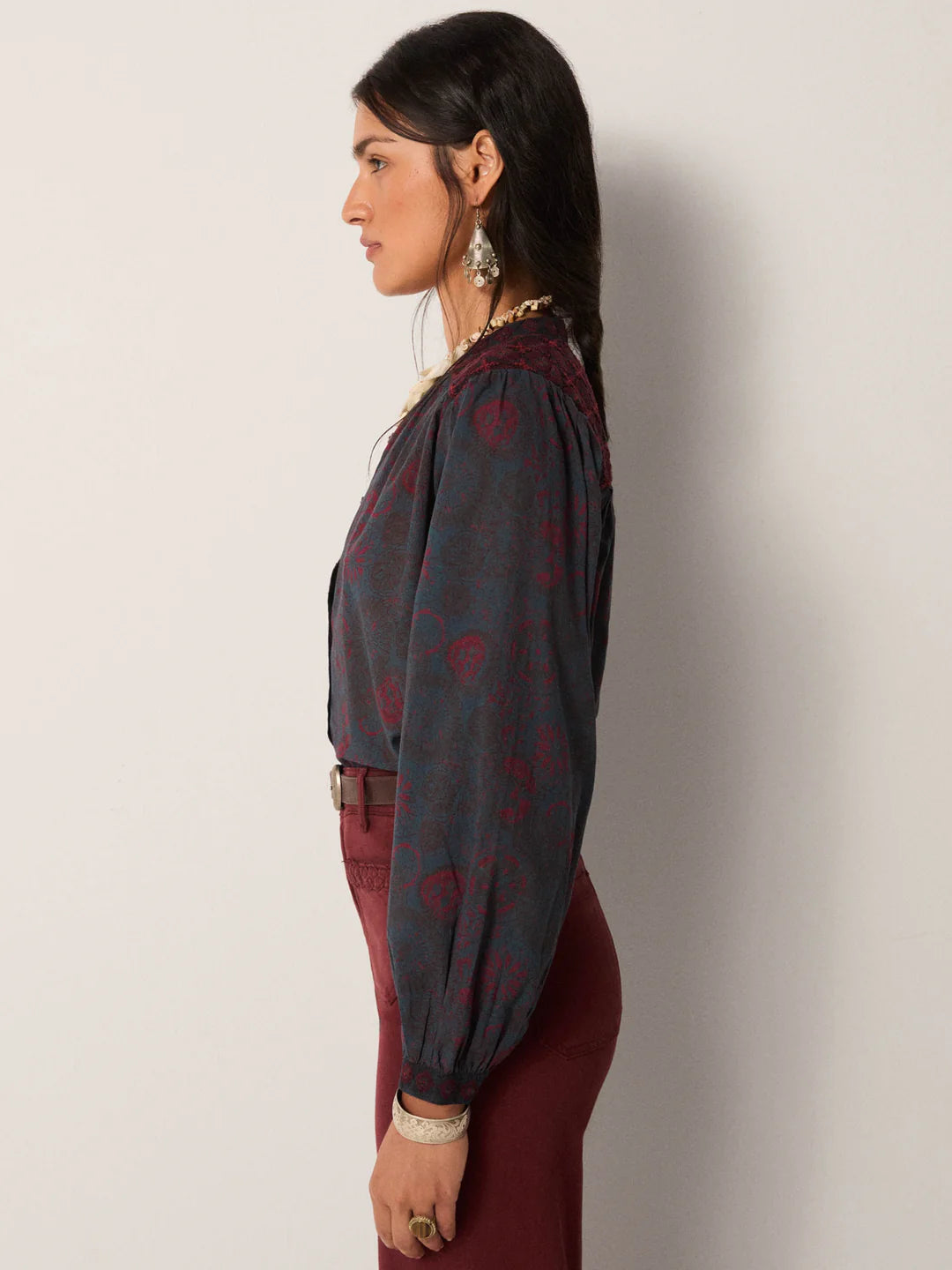 Bluse Charlotte - Medusa Deep Blue