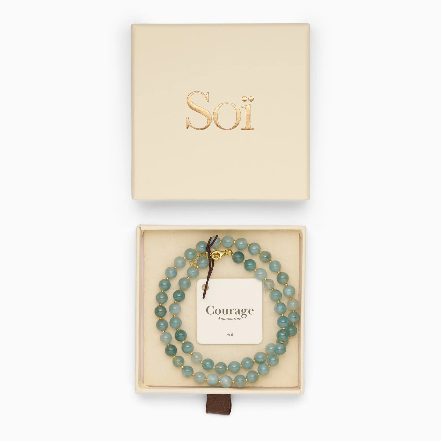 Hailey Aquamarine halssmykke - Courage Soï Copenhagen