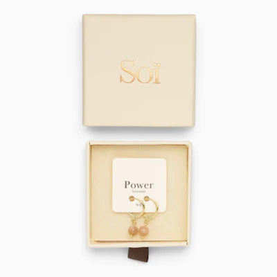 Ava Sunstone Huggie øredobber - Power Soï Copenhagen
