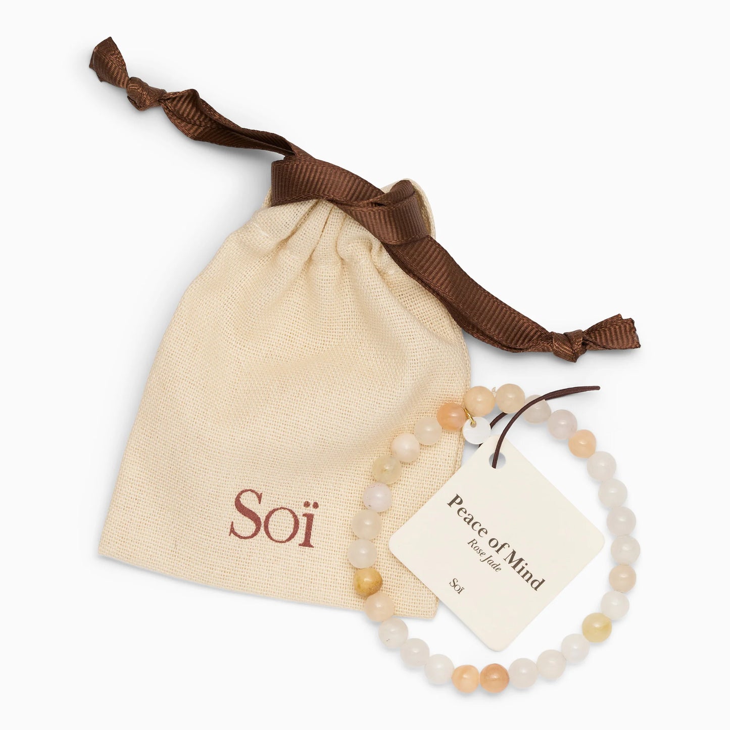 Essential Rose Jade Stretch armbånd - Peace of Mind Soï Copenhagen