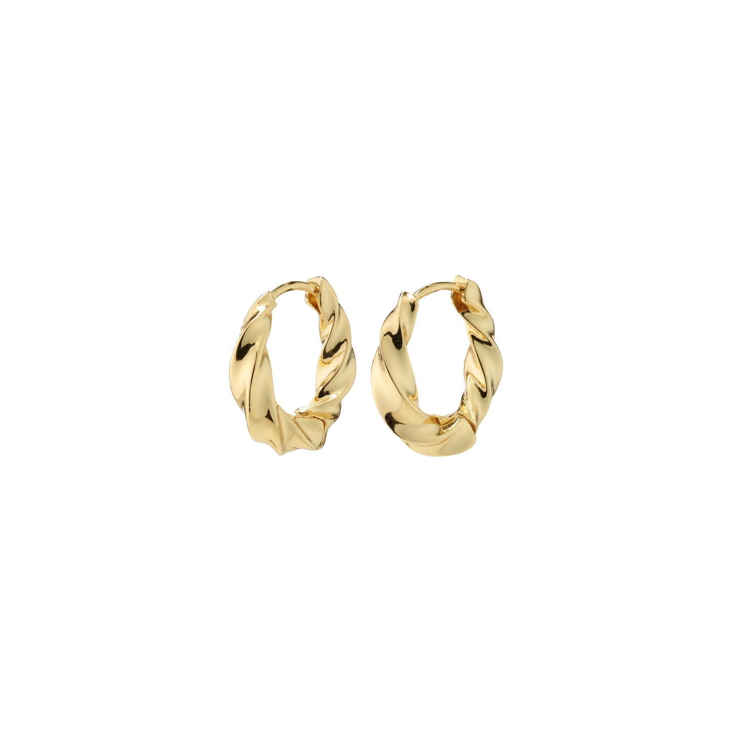 Øredobber TAFFY medium swirl hoop øredobber gullbelagt