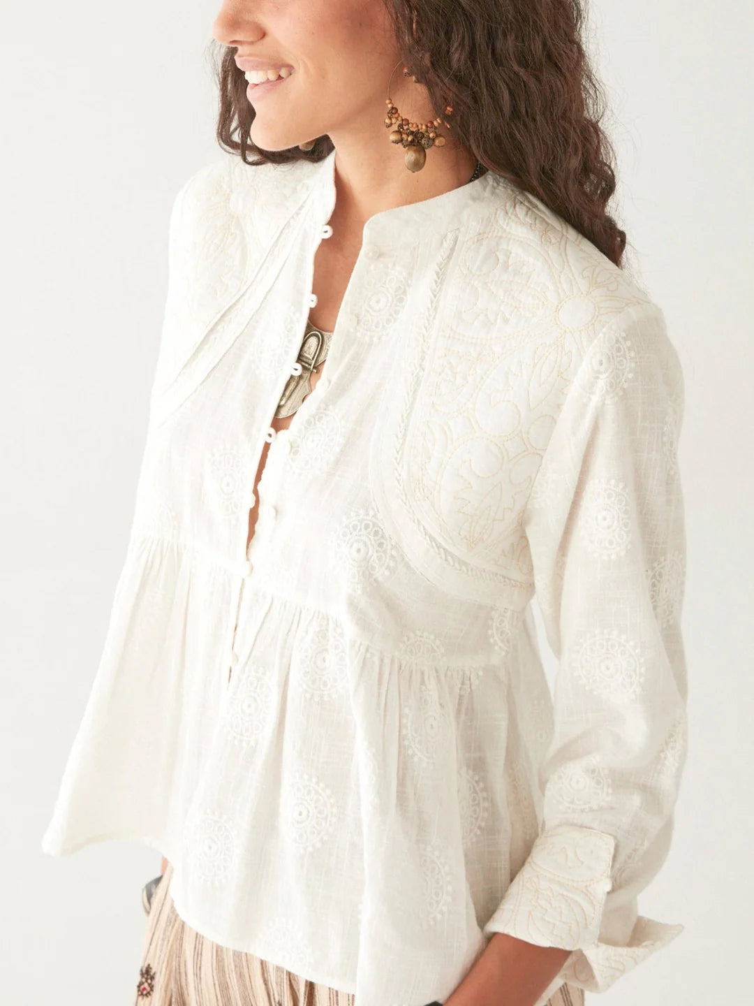Bluse Ariana - Mosaique Ivory