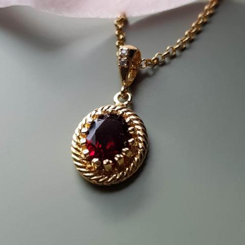 Smykke Gold Vermeil Garnet