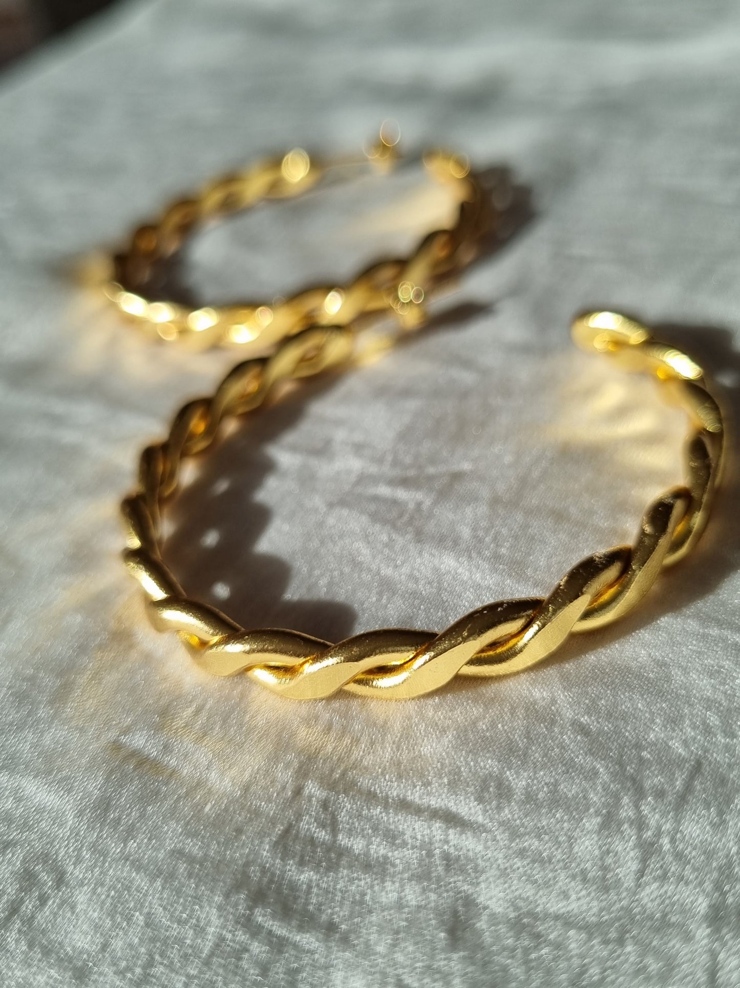 Øredobber Chain Large Hoop