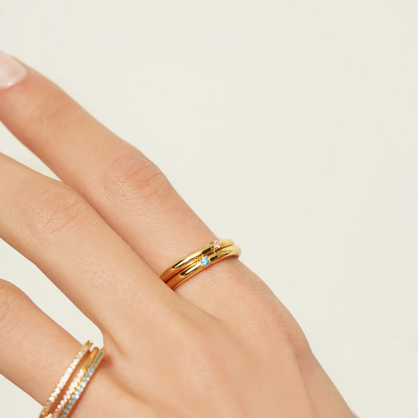Ring Blue Prisma Gold