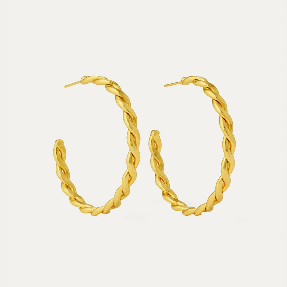 Øredobber Chain Large Hoop