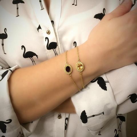 Armbånd Gold Vermeil Garnet