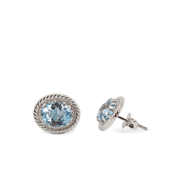 Øredobber Sky Blue Topaz