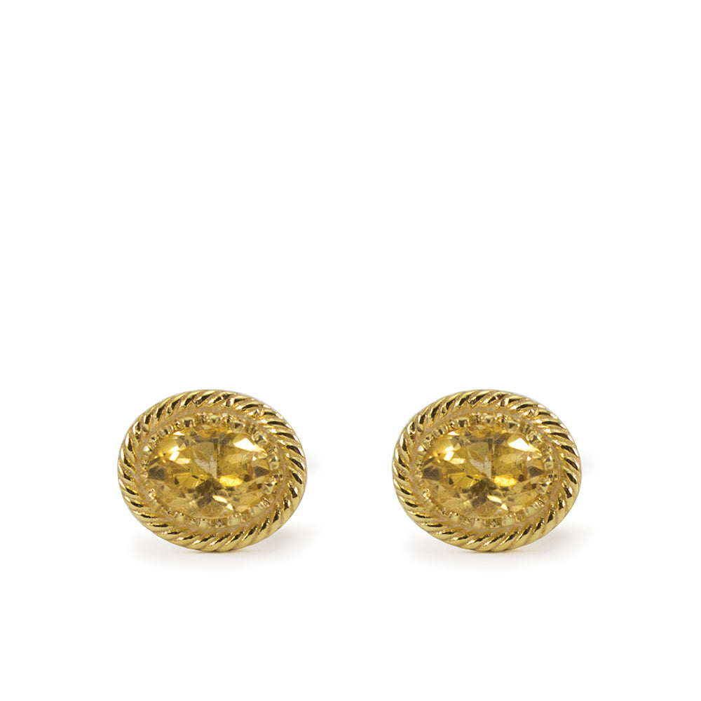 Øredobber Gold Vermeil Citrine