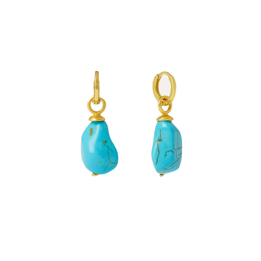 Øredobber Ava Turquoise Drop Huggie