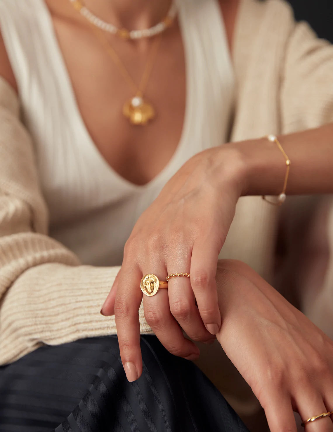 Ring Gorgon Medusa Signet Ring