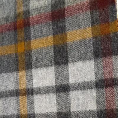 Skjerf 100 % merinoull. Grey Check