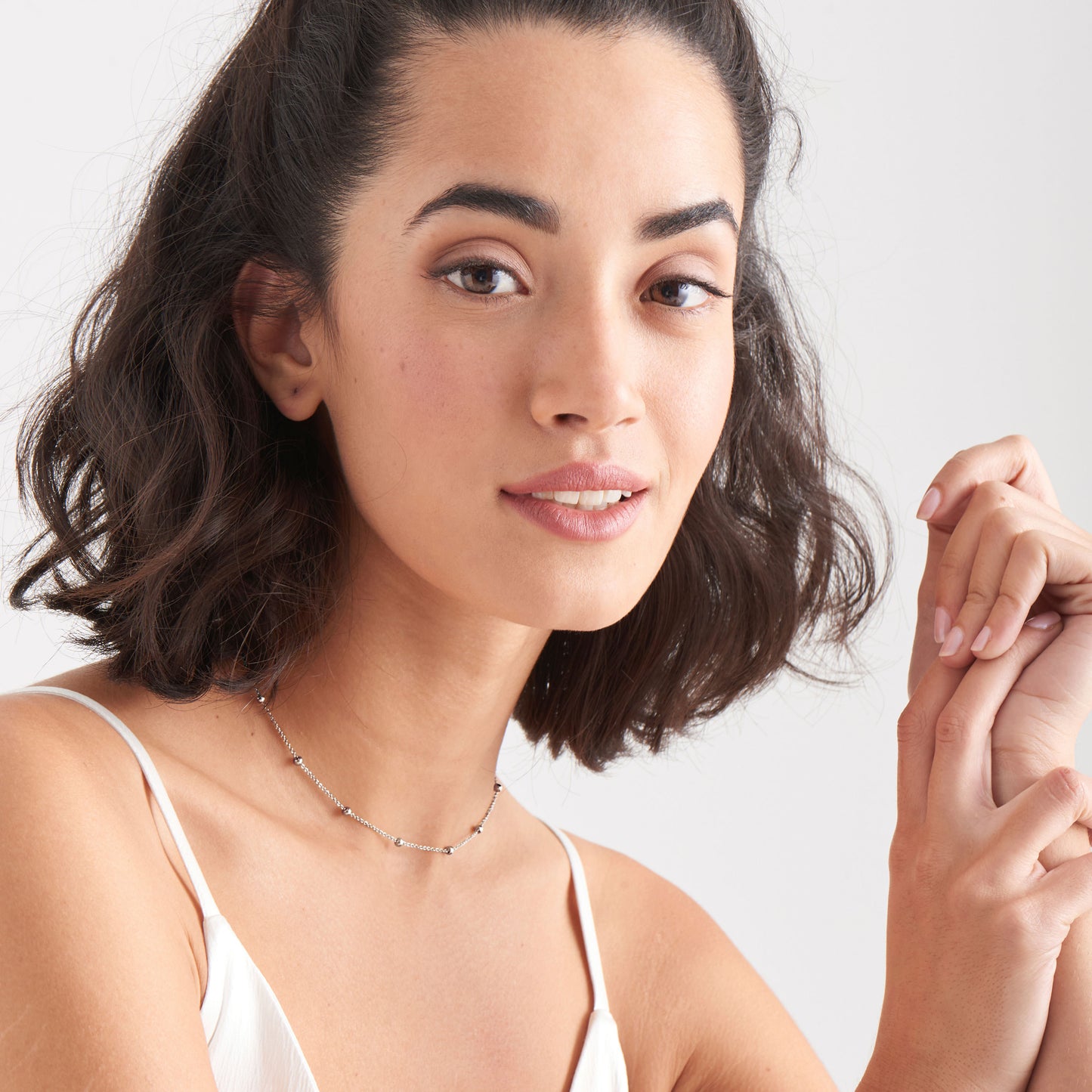 Smykke Beaded Chain Silver