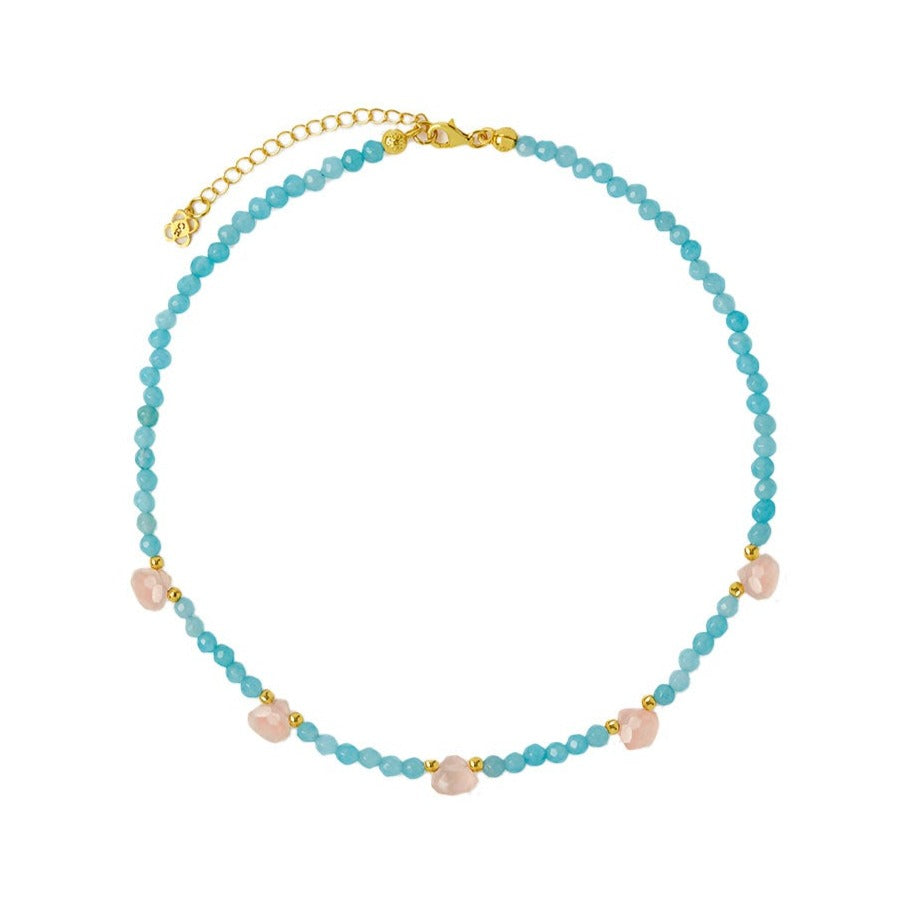 Smykke Sancia Blue Jade and Rose Quartz