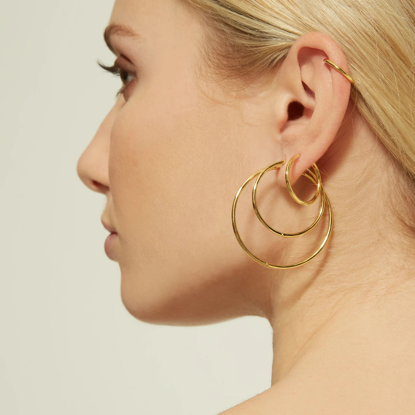 Øredobber Medium Parfait Gold
