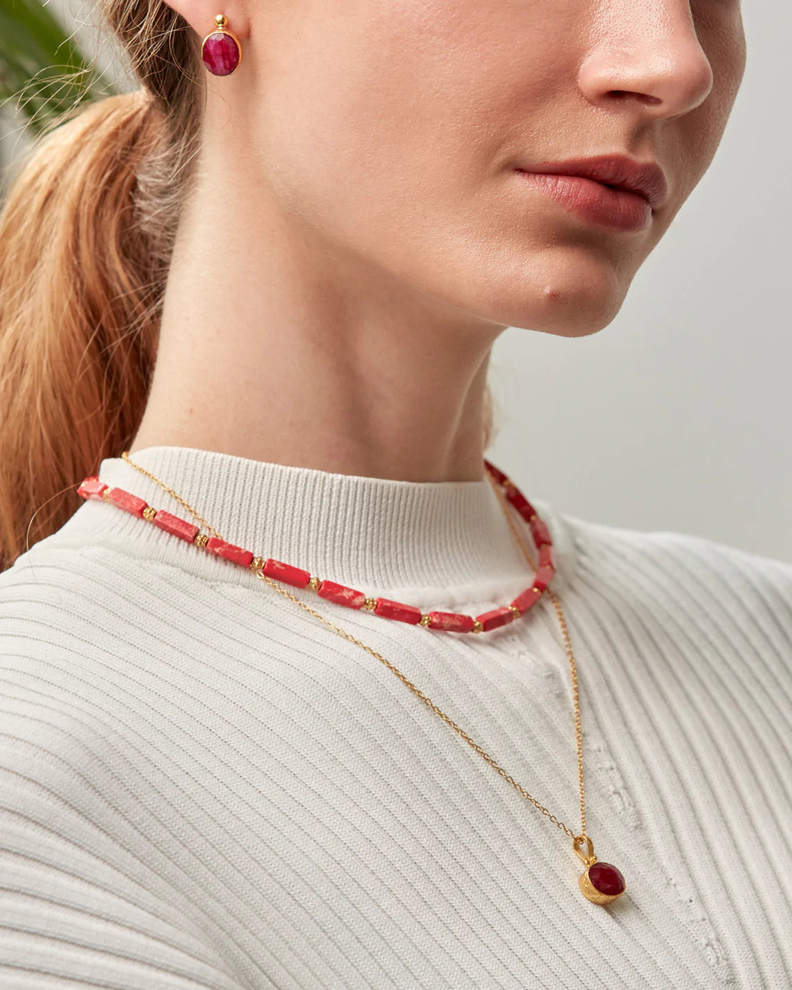 Smykke Siena Ruby Pendant