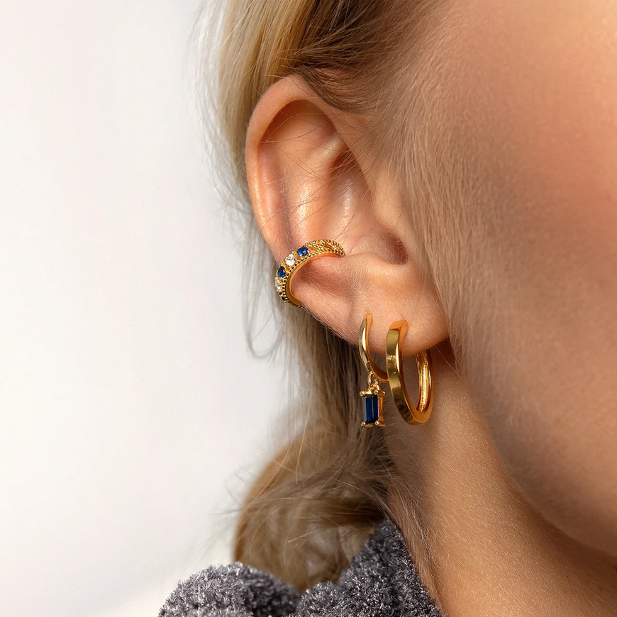 Øredobber Medium Ivory Gold