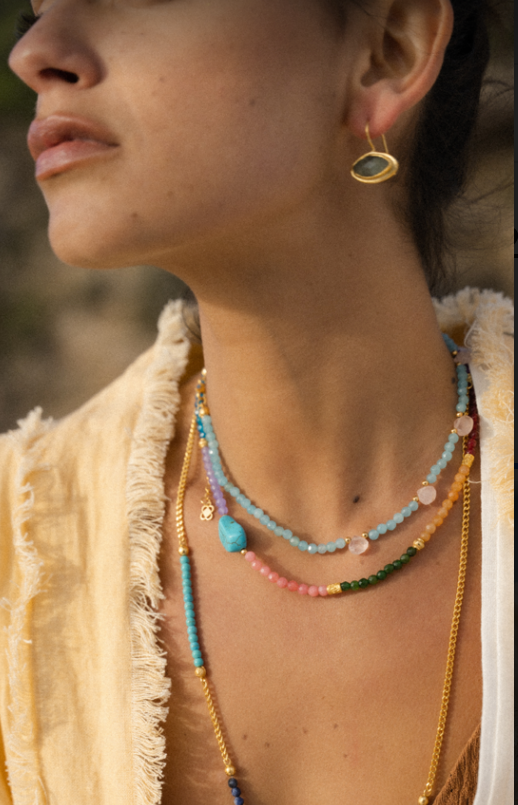 Smykke Sancia Blue Jade and Rose Quartz