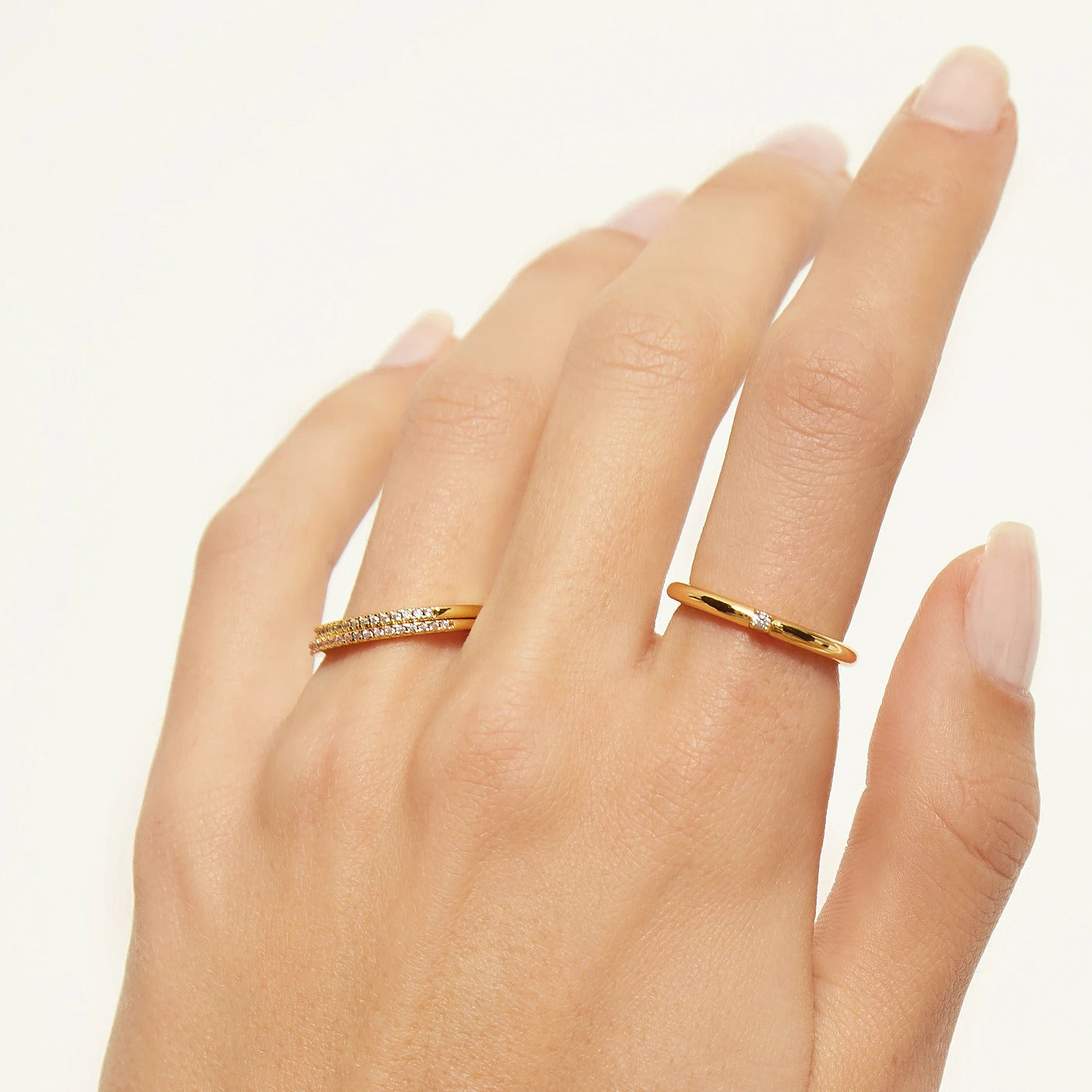 Ring White Prisma Gold