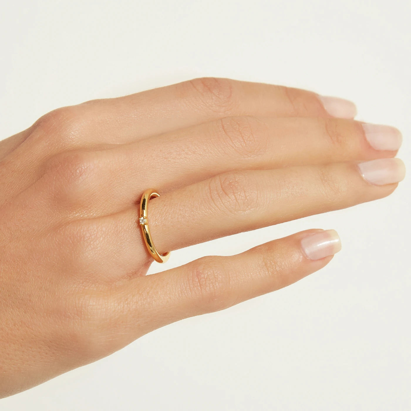 Ring White Prisma Gold
