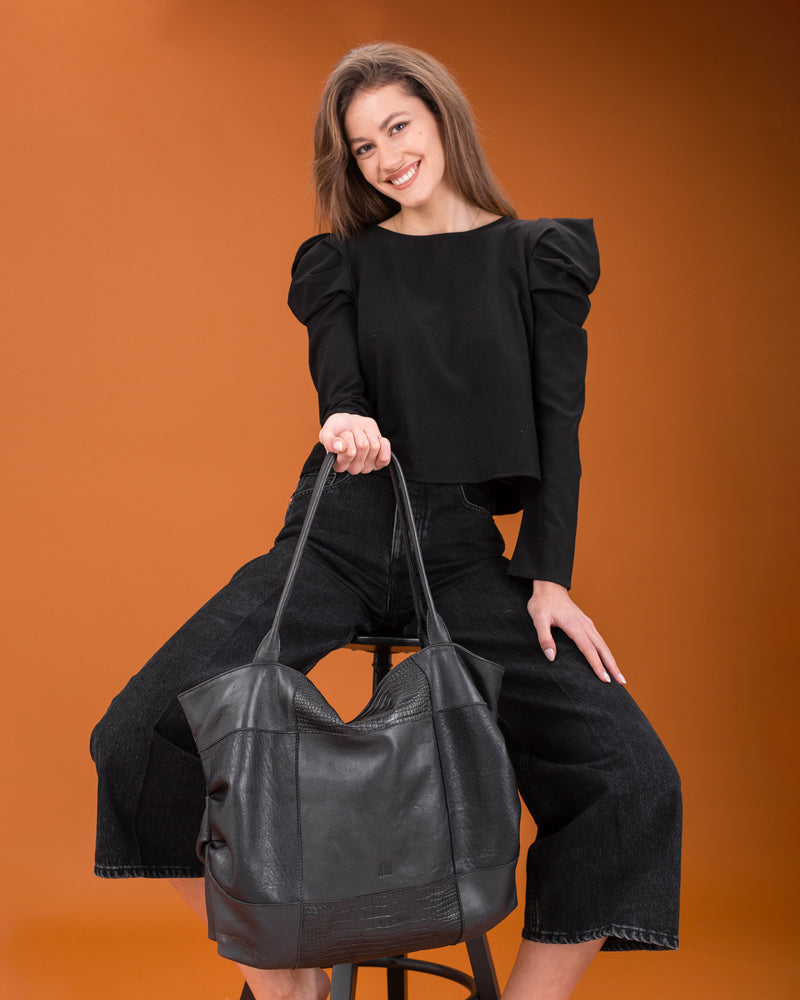 Veske Anniston, stor. Black