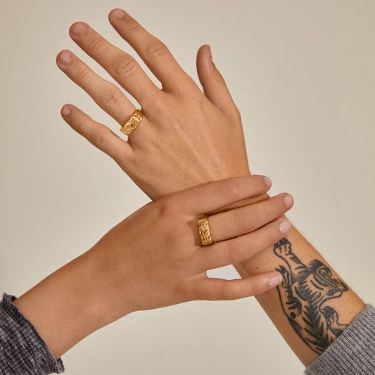 Ring STAR Resirkulert Gullbelagt Ring