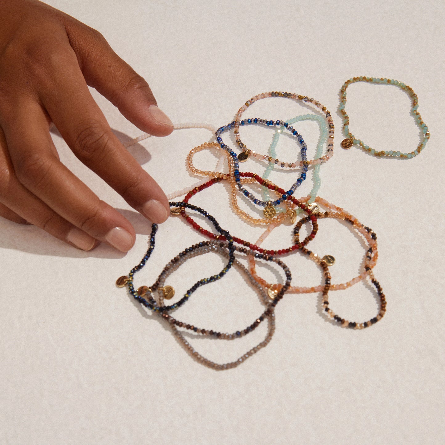 Armbånd INDIE Brun, gullbelagt