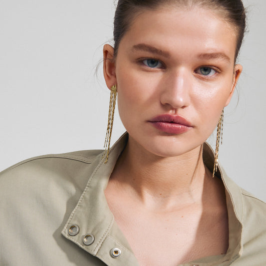 Øredobber ZENOBIA gullbelagt