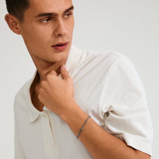 Armbånd INDIE Blå, gullbelagt