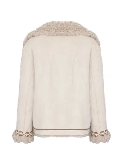 Cappotto Reversibile Ivory – vendbar jakke med fuskepels PHO Firenze