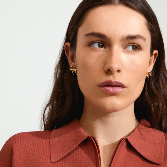 Øredobber CASSIAN gullbelagt