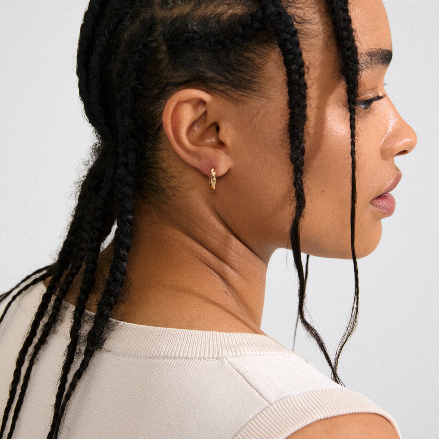 Øredobber DECLAN gullbelagt