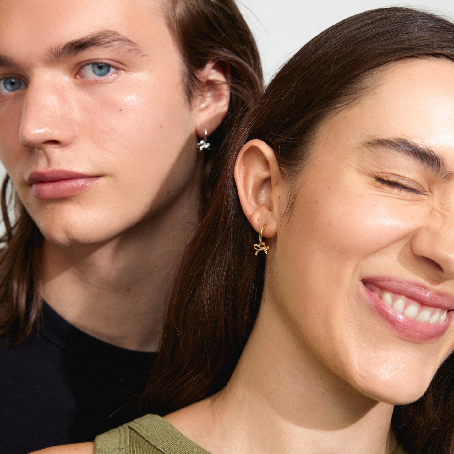 Øredobber LYSANDRA hoops gullbelagt