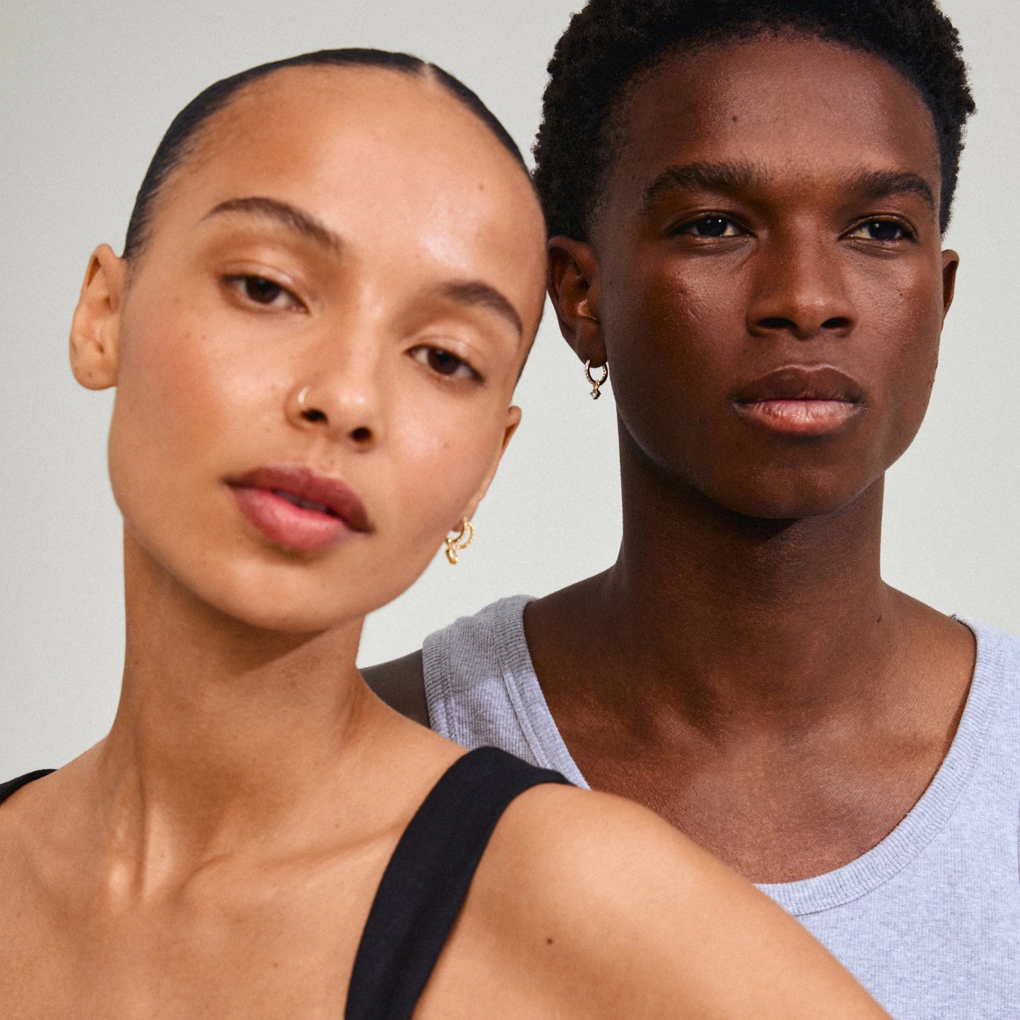 Øredobber JOA krystallhoops gullbelagt