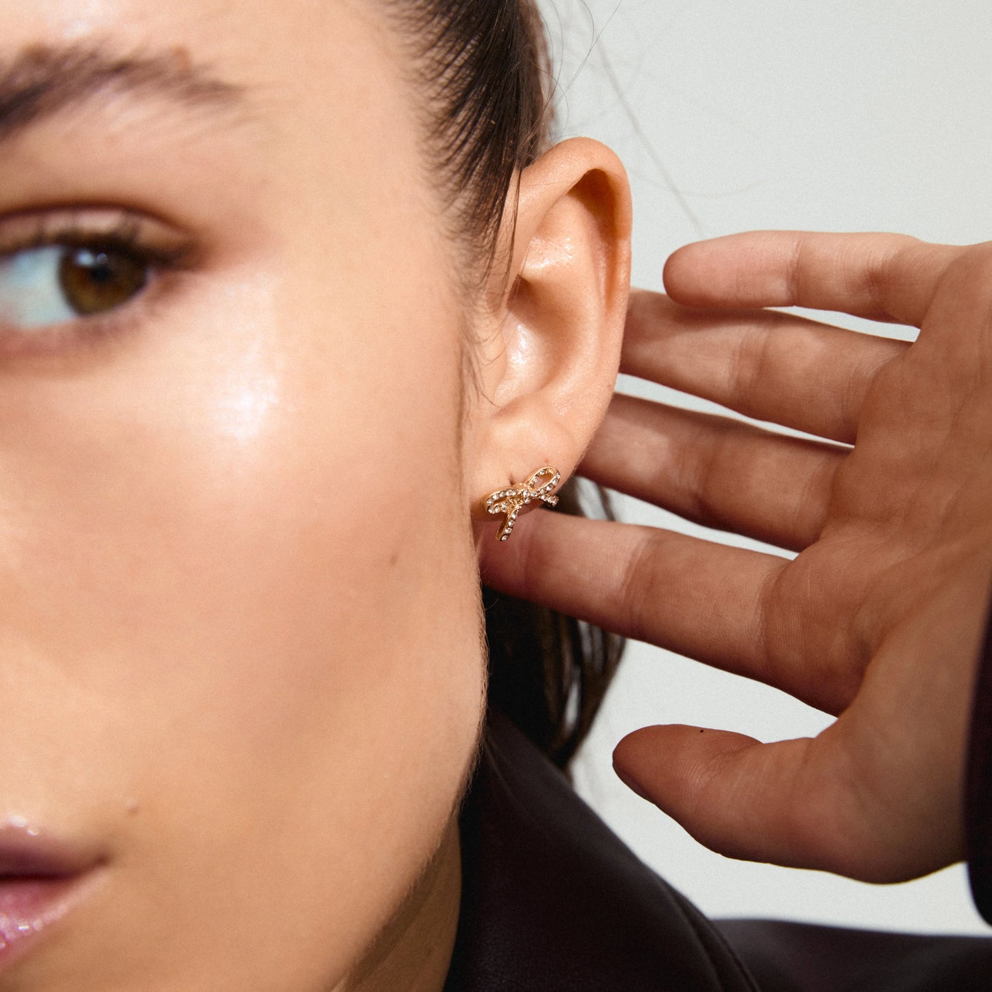 Øredobber CATHARINE gullbelagt