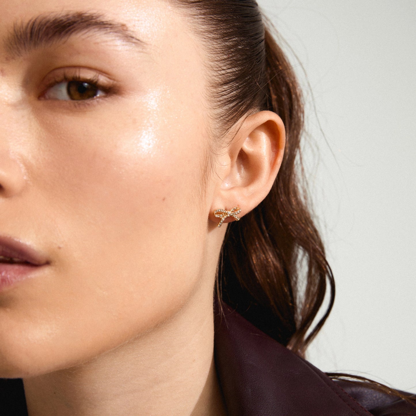 Øredobber CATHARINE gullbelagt