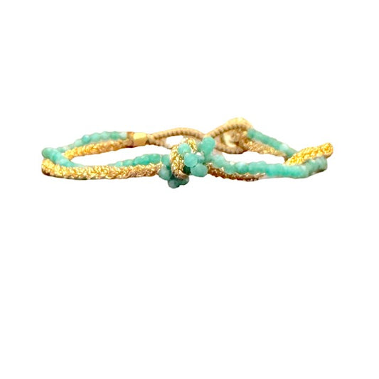 Lulu Eddy - gullvevd tråd Amazonite Ibu Jewels