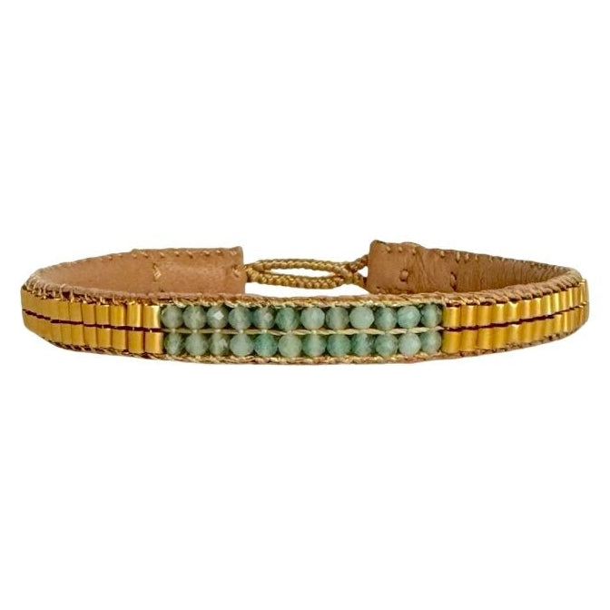 BAMBOO STONES 2 ROW BRACELET
