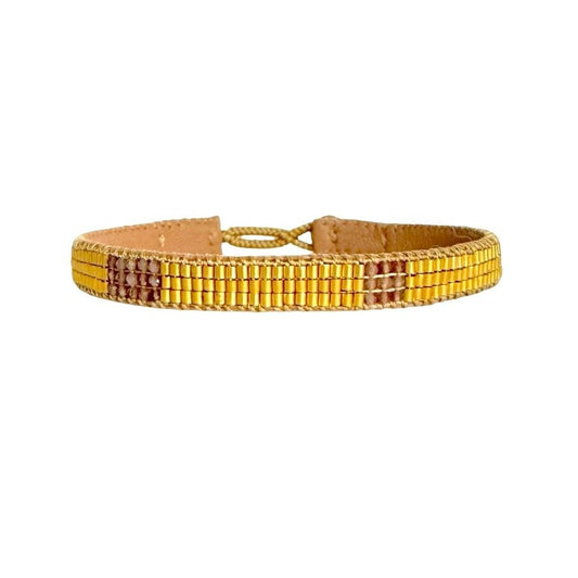 Bobo armbånd - håndvevd Miyuki-perler og Pink Opal Ibu Jewels