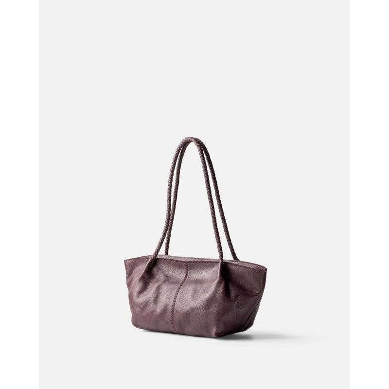Somerville skulderveske – i burgundy skinn BIBA